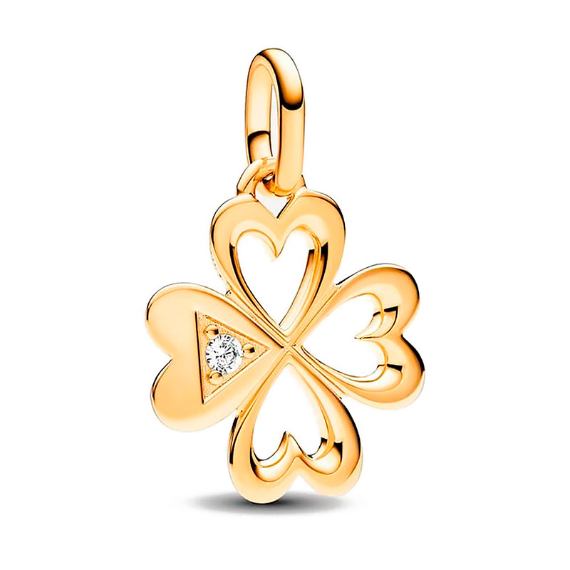 Pandora Charms Pandora ME 763034C01 Fascino con medaglione a cuore con quadrifoglio