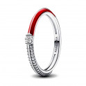 Pandora Red and Pavé Dual Ring ME 192528C01