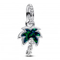 Opalescent Green Palm Tree Pendant Charm 793352C01