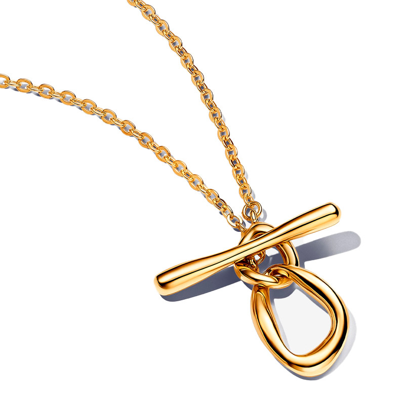 Pandora Collane Collana con barra a T Cerchi forma organica 363255C00