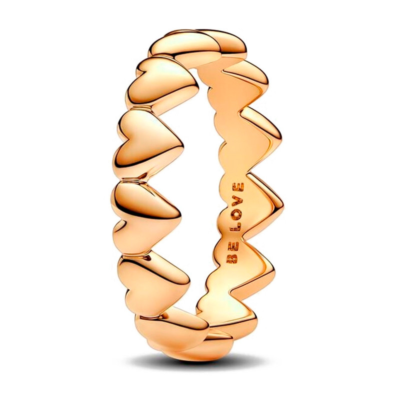 Pandora Anillo Fila de Corazones 163427C00