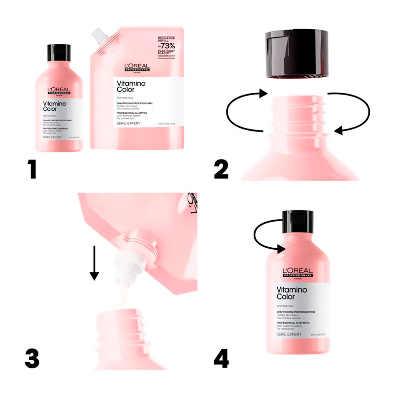 L'Oréal Professionnel Vitamino Color Champú Recambio 500ml – imagen 2