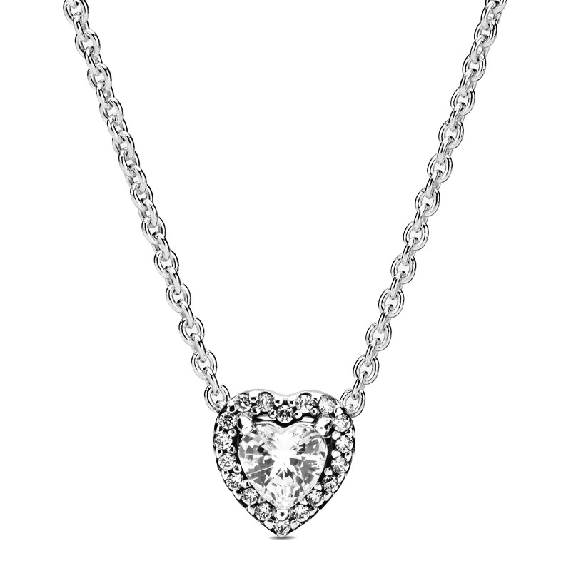 Pandora Colares Embossed Heart Necklace 398425C01