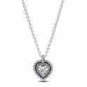 Sparkling Halo Heart Necklace 393099C01