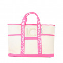 BORSA SHOPPER IN TELA CON MANICI