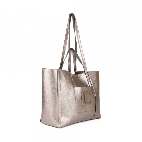 metallic-effect-shopper-bag