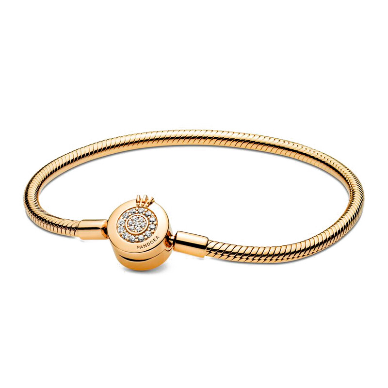 Pandora Pulsera Cadena de Serpiente O Coronada Brillante 569046C01