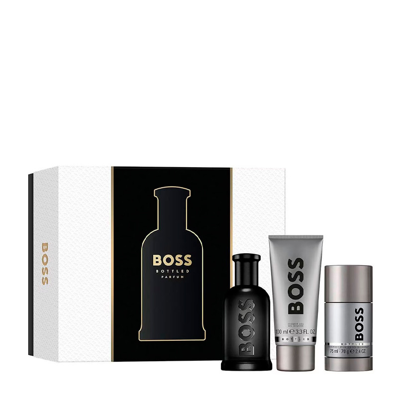 Hugo Boss Men's Amber/Black Boss Bottled Parfum Set - 100Ml Parfum Perfumes