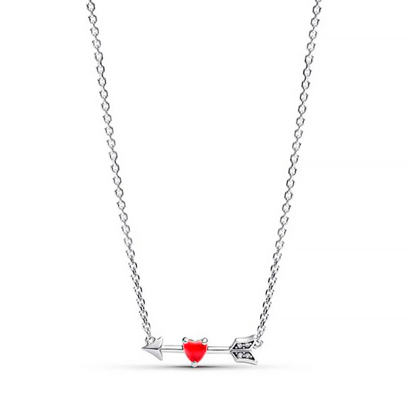Pandora Silver Necklaces Heart Necklace With Arrow Sterling 393669C01