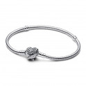 Pandora Moments Slangenkettingarmband met gevleugelde hartsluiting - Limited Edition 593680C01