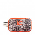 PATCHWORK ANIMAL PRINT MAKEUP BAG