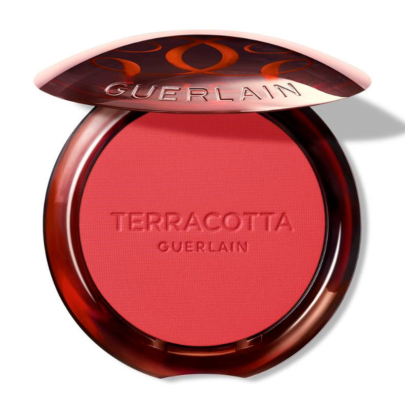 Guerlain Pó de Bronze Terracotta Blush Blush com efeito de brilho saudável 06 DEEP RED