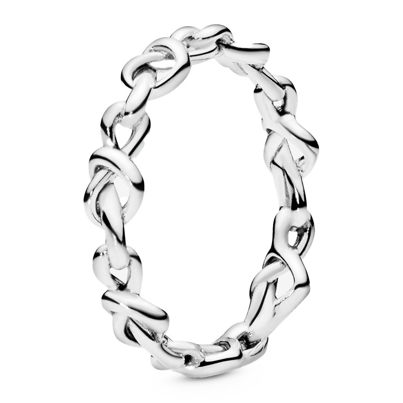 Pandora Anillo en plata de ley Corazones Anudados 198018