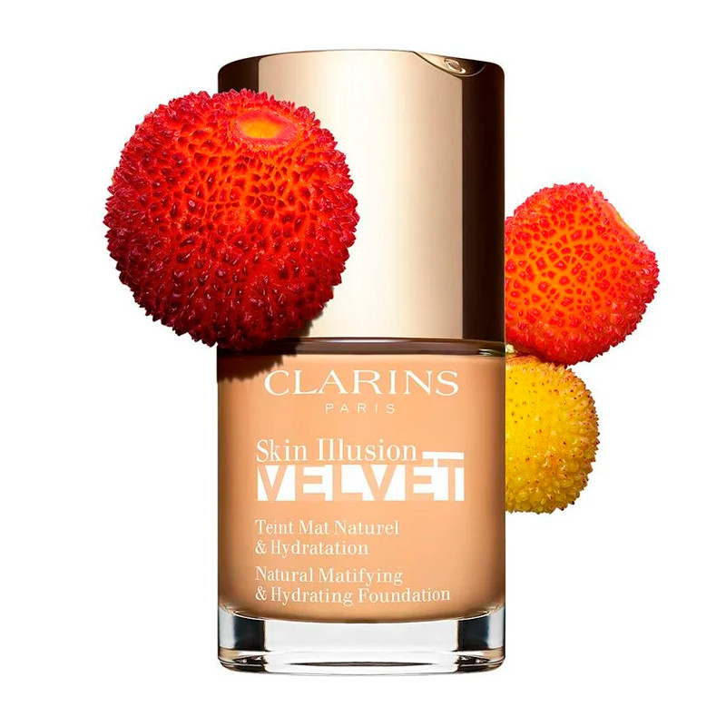 Clarins 105N Fluid Base Skin Illusion Velvet Makeup Matte Finish Serum