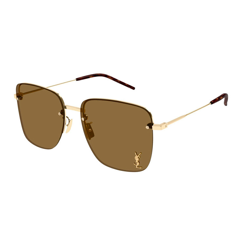 Saint Laurent Women's Gold/Brown/Light Sunglasses For Sunglasses Sl 312