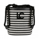 STRIPED BUCKET BAG