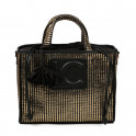 SMALL METALLIC RAFFIA EFFECT BAG