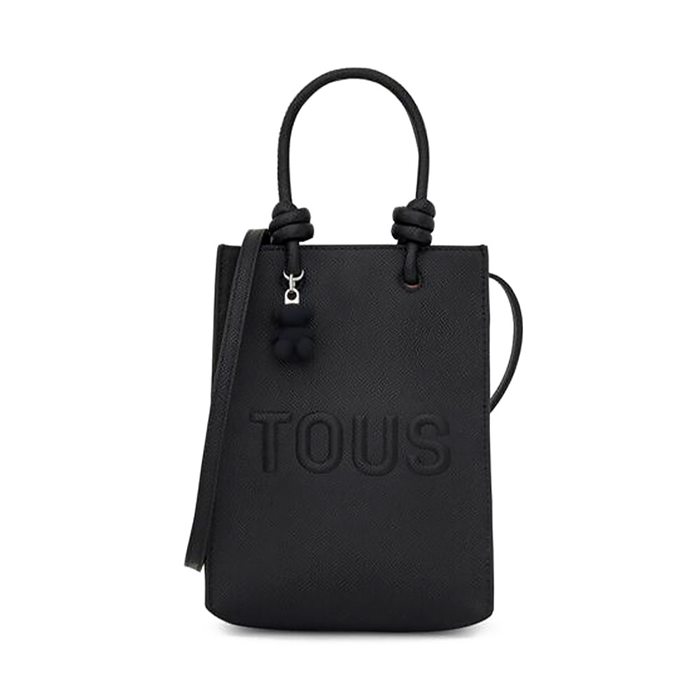Tous Mini bolso Pop negro con charm de oso TOUS