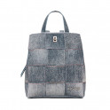 Medium denim effect braided backpack