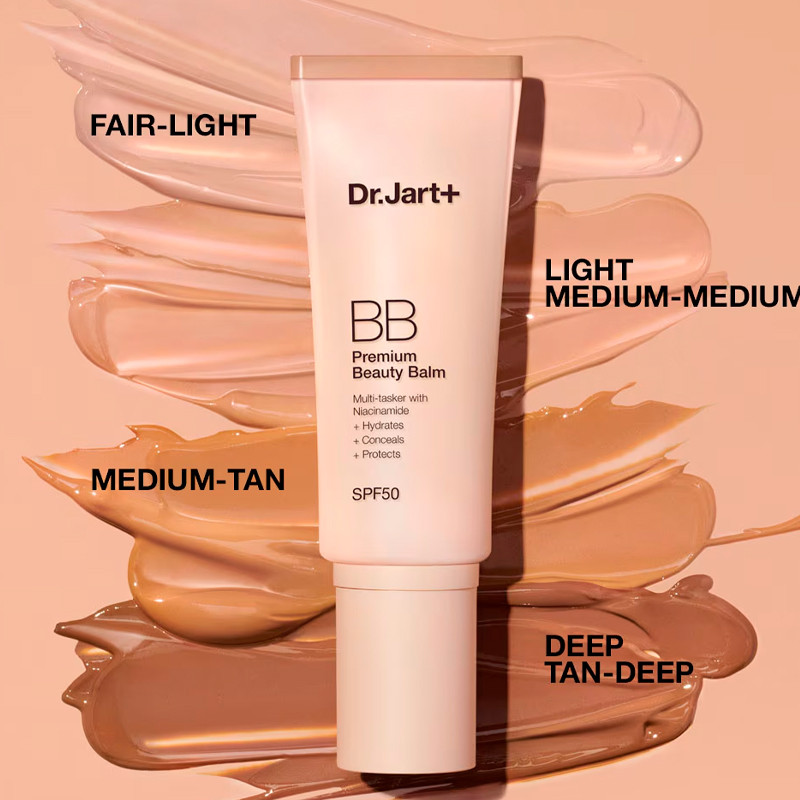 Dr. Jart + Women's 01 Fair-Light Face Skin Care Premium Bb Beauty Balm Spf 50 Hydrating Makeup Base - With Sun Protection