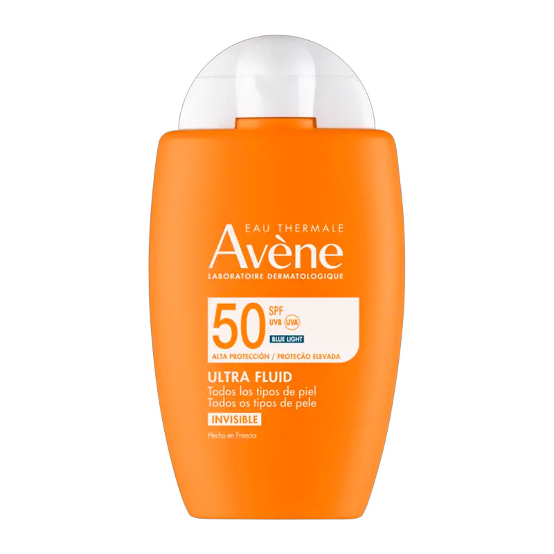 Avene Light/Blue Face Sunscreen Ultra Fluid Spf 50 Invisible Facial Sunscreen