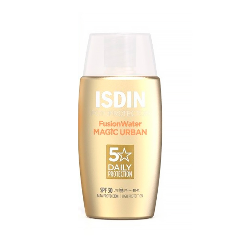 Isdin Creme Solari Viso Fusion Water Magic Urban SPF 30 Visiera protettiva