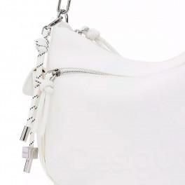 Desigual Women's Half Astana Shoulder Bag - Leather-Look, Ecru/White, 30 X 20.5 X 8 Cm - View #7