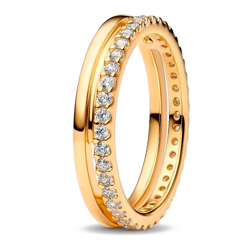 Pandora Anillo Doble Banda 163799C01