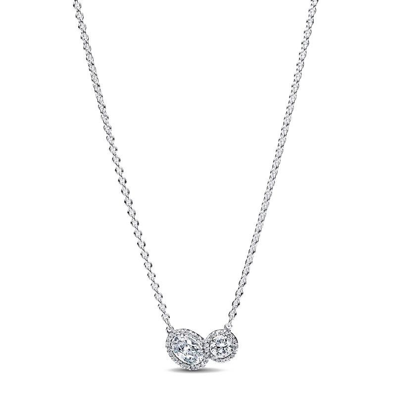 Pandora Silver Necklaces Loving The Halo Necklace 393776C01