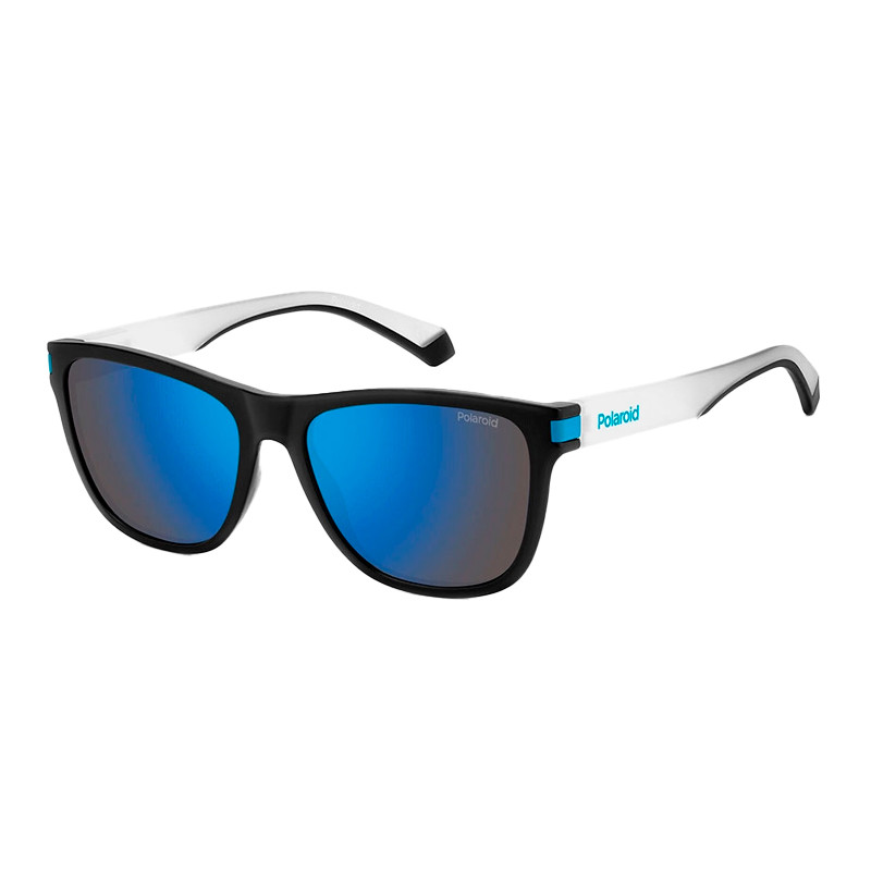 Polaroid Men's Square Matte Black Blue Blue Mirror Polarized PLD 2138/S