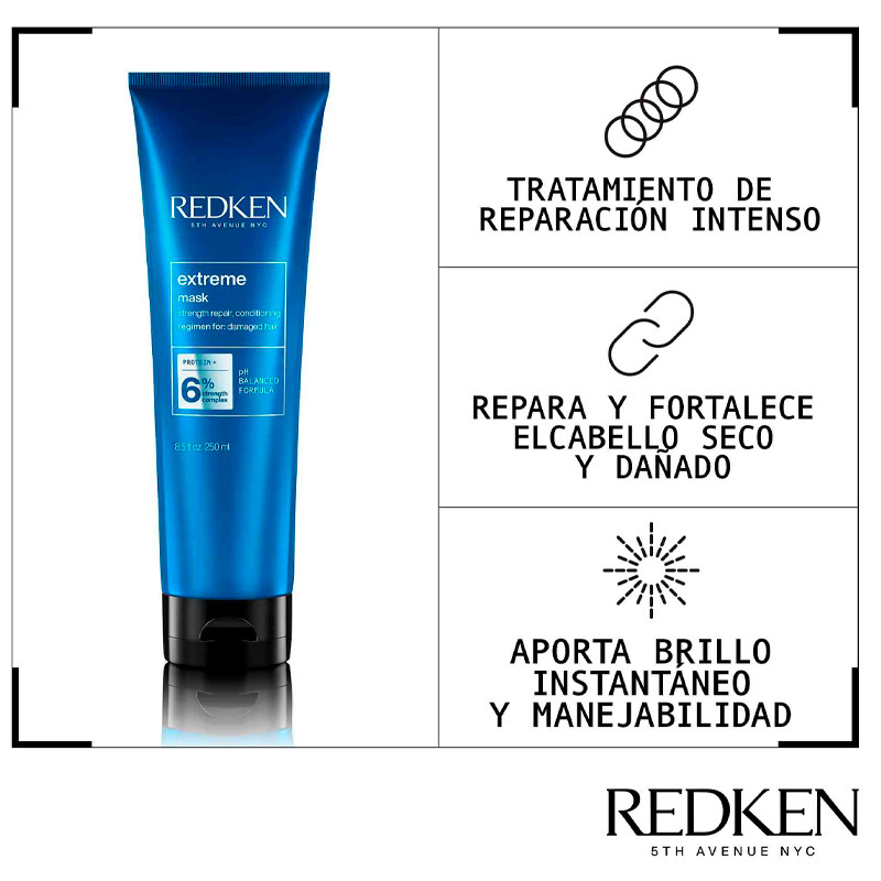 Redken Extreme Mask Mascarilla Hidratante Para Reparar El Cabello Dañado – imagen 2