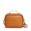 BOLSA TIRACOLO COM EFEITO DE COURO E LOGO