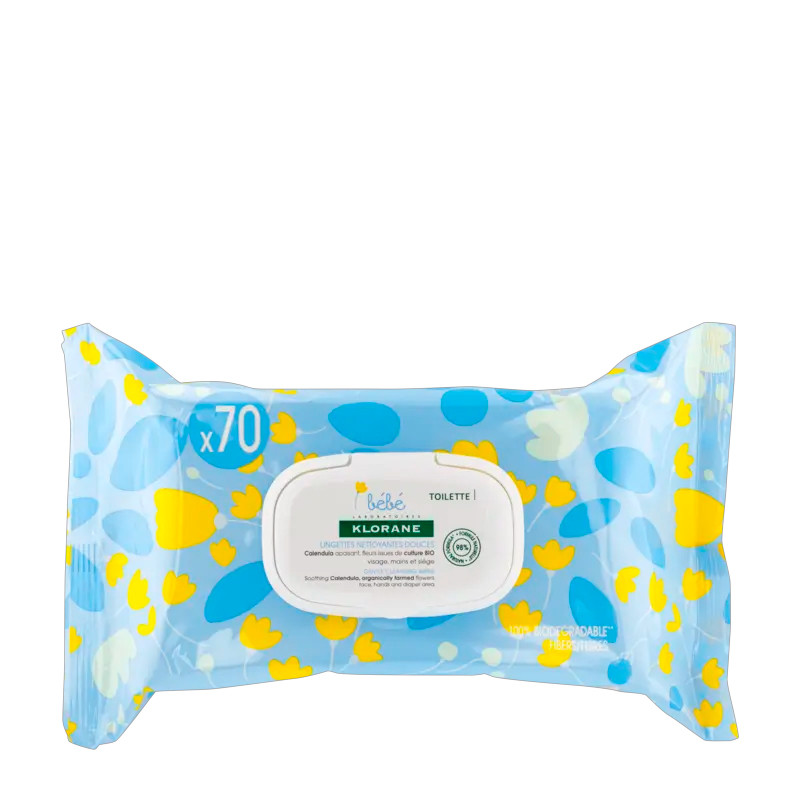 Klorane Bath Products For Kids Lingettes Nettoyantes Douces Soft Body Wipes
